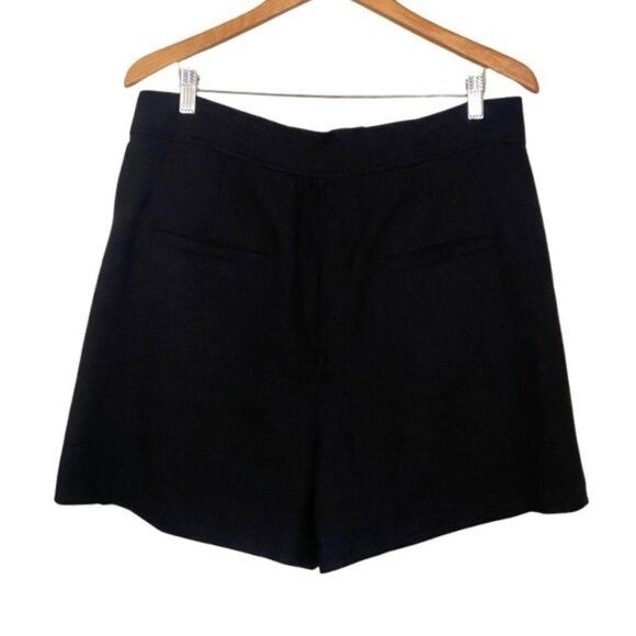 Jason Wu | Linen Blend High Waisted Pleated Shorts - Picture 11 of 11